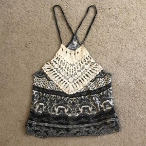 PacSun LA Hearts Bohemian Crochet Halter Tank Top
